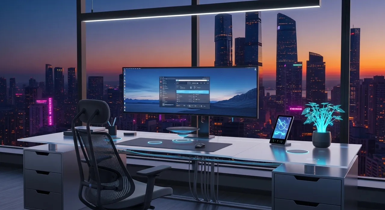 Futuristic creator studio